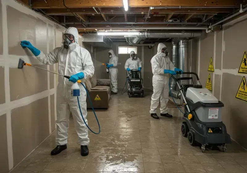 Basement Moisture Removal and Structural Drying process in Woodruff County, AR